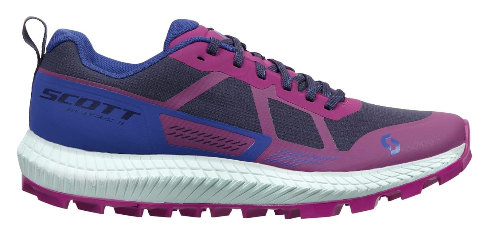 Chaussures trail femme Scott SUPERTRAC 3 Rose carmin Bleu amparo Blanc