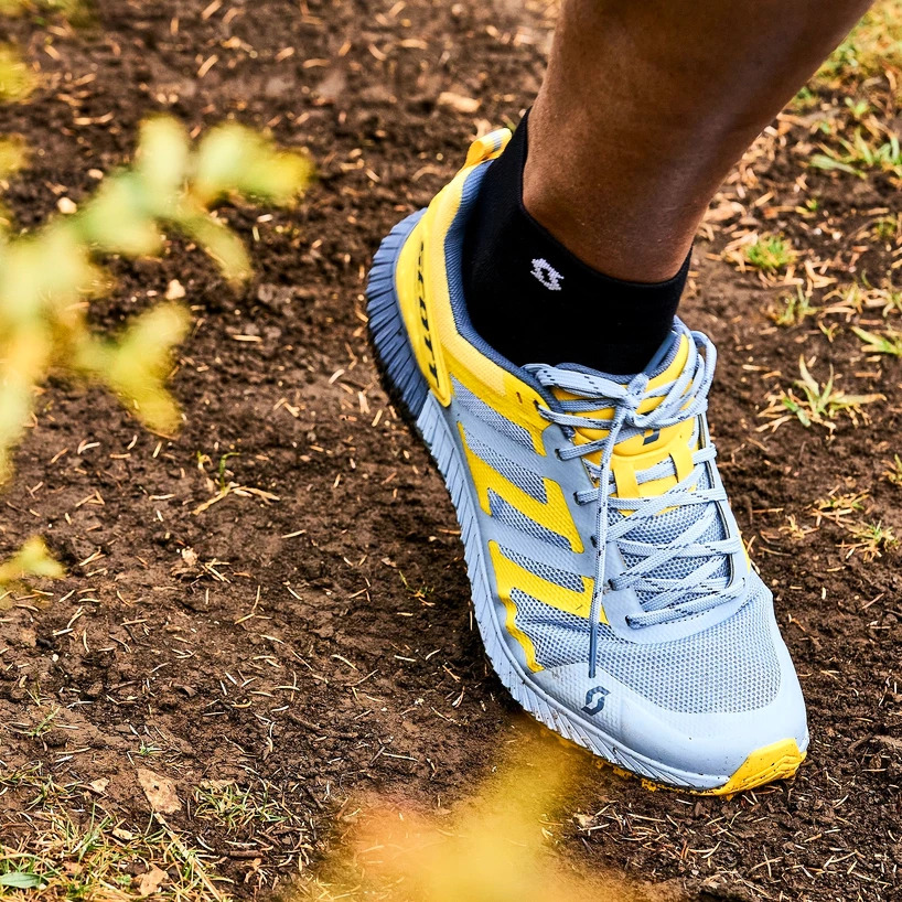 Chaussures trail femme Scott KINABALU 2 Bleu glace Jaune soleil Gris 5