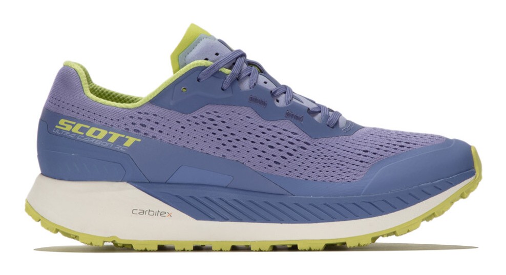 Chaussures trail femme Scott ULTRA CARBON RC Bleu lune Bleu-violet Jaune anis