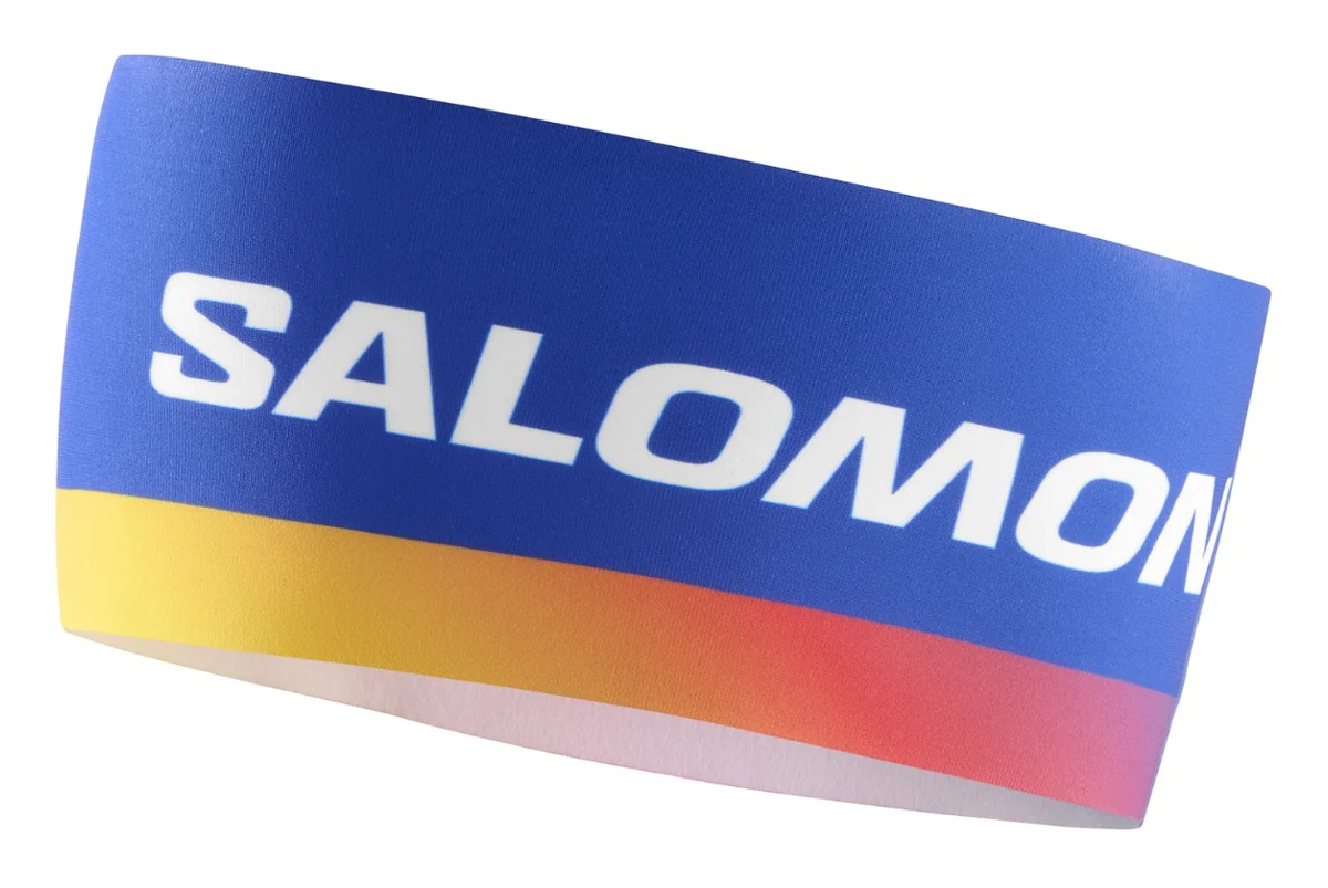 Bandeau extensible et respirant unisexe Salomon Club Line XC bleu jaune orange rouge (1)