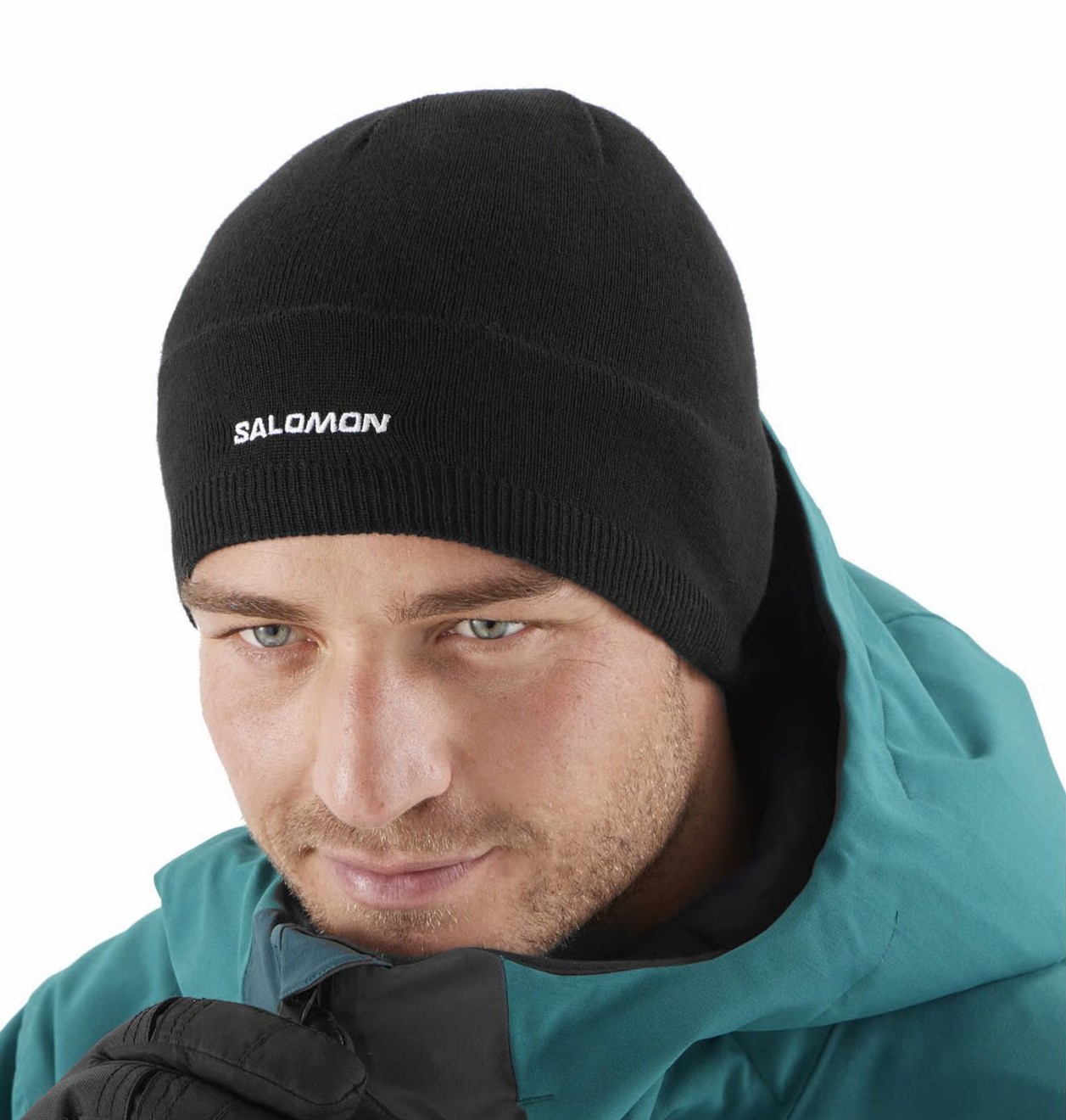 Bonnet souple et chaud unisexe Salomon Beanie Deep Black noir (1)