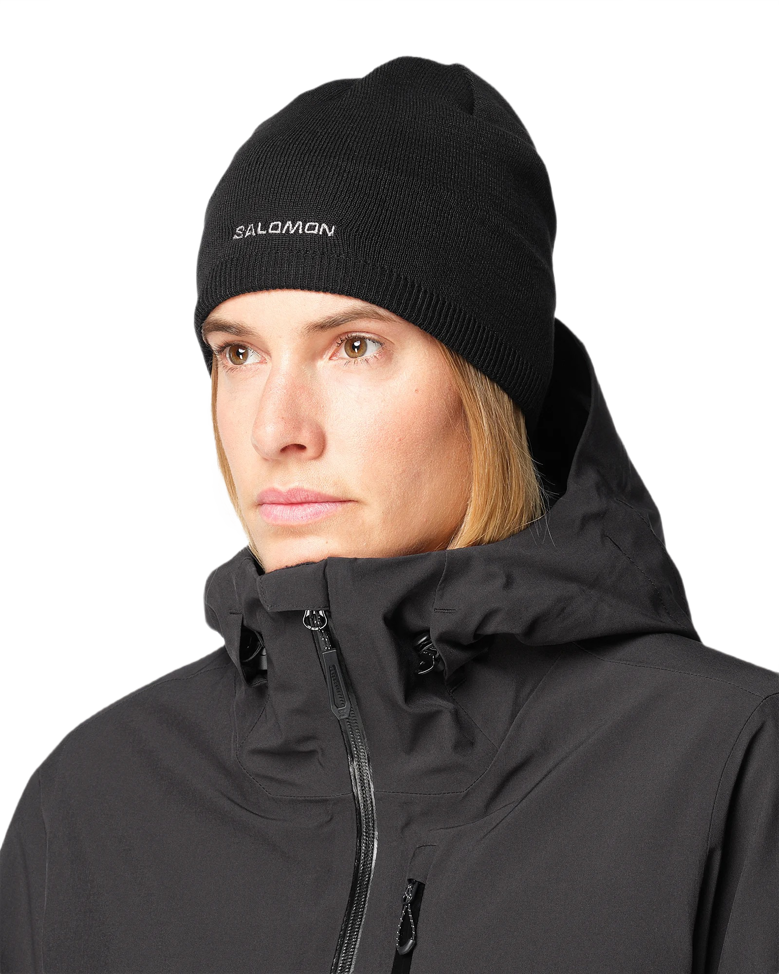 Bonnet souple et chaud unisexe Salomon Beanie Deep Black noir (2)