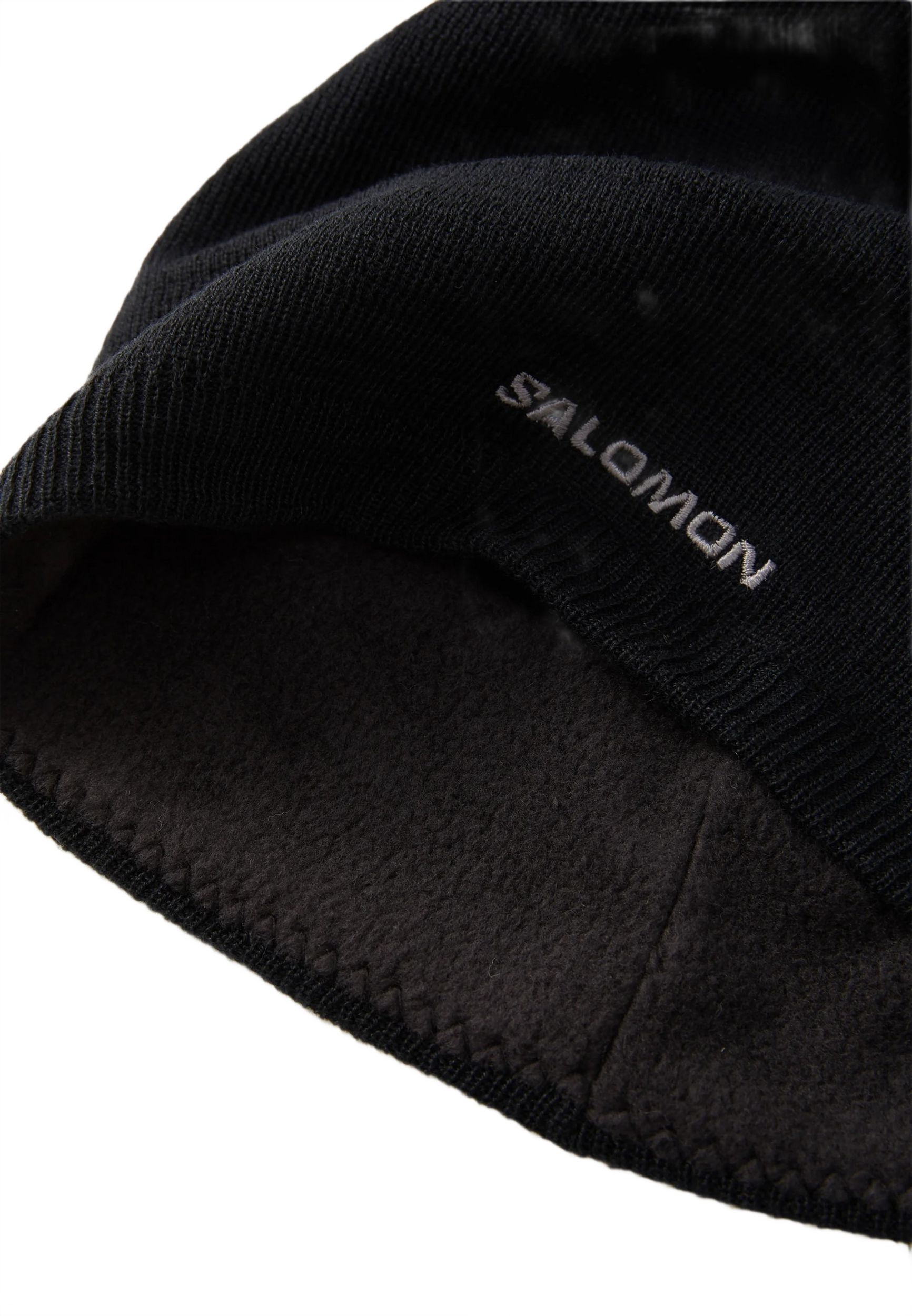 Bonnet souple et chaud unisexe Salomon Beanie Deep Black noir (5)