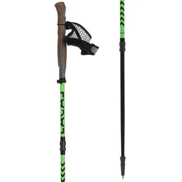 Bâtons running trail unisexe Lacal QUICK STICK CARBONE 115-121 cm ou 124-130 cm Vert Noir (4)