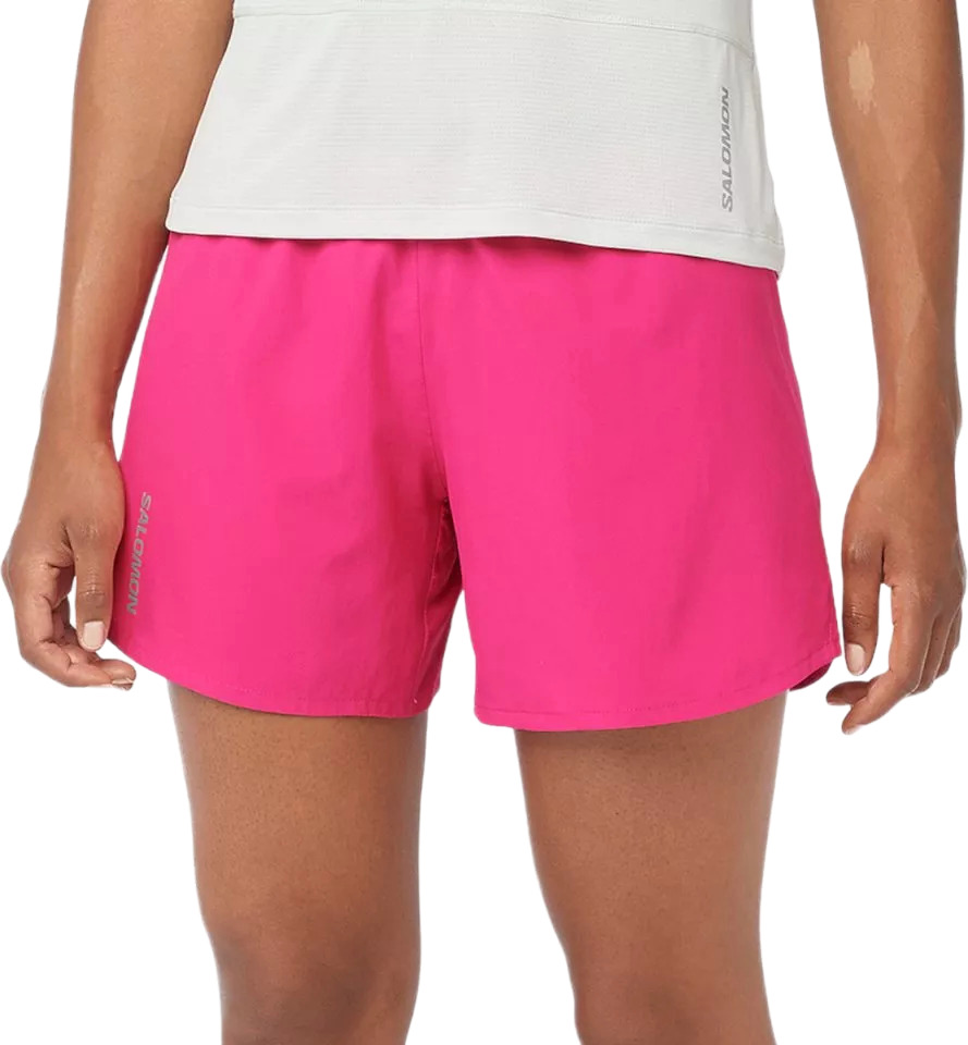 Short running trail femme Salomon CROSS 5 SHORT W Betterave violette Noir Blanc 6