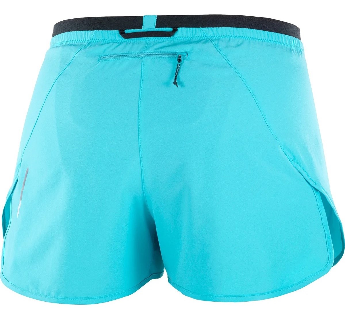 Short running trail femme Salomon CROSS 3 SHORT W Bleu paon Noir Gris 6