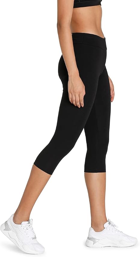 Collant 3-4 (corsaire) femme Puma ESS 3-4 PUMA Leggings W Noir Blanc 4