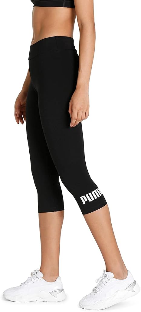 Collant 3-4 (corsaire) femme Puma ESS 3-4 PUMA Leggings W Noir Blanc 3