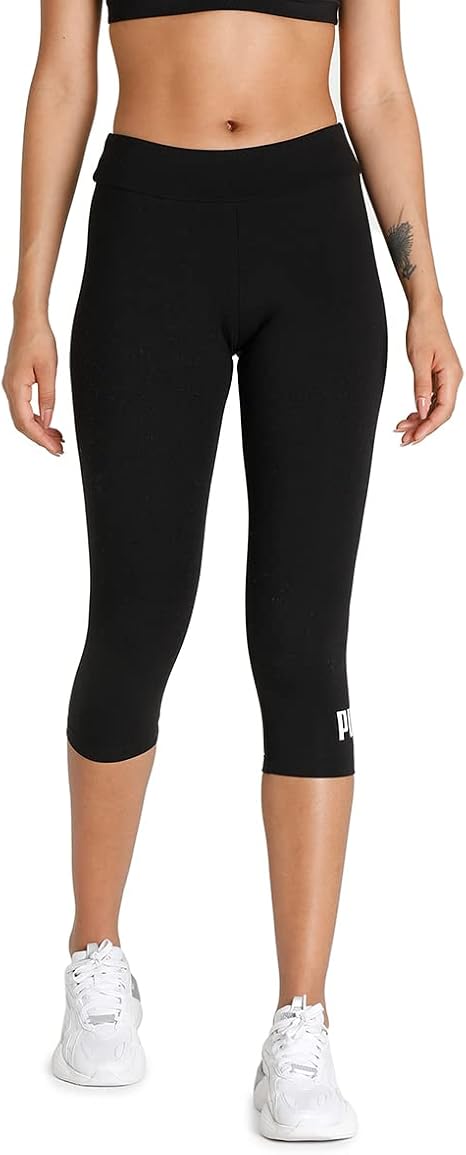 Collant 3-4 (corsaire) femme Puma ESS 3-4 PUMA Leggings W Noir Blanc