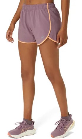 Short femme Asics ICON 4IN SHORT 500 Mauve pâle Orange pâle 2