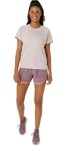 Short femme Asics ICON 4IN SHORT 500 Mauve pâle Orange pâle 7