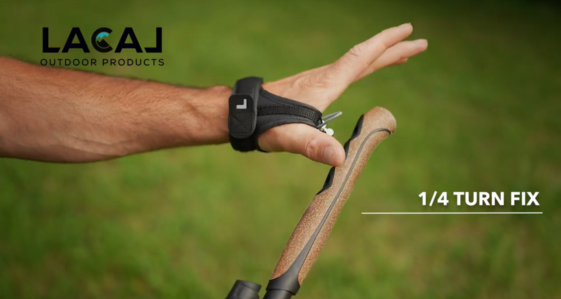 Bâtons running trail unisexe Lacal QUICK STICK CARBONE 115-121 cm ou 124-130 cm Vert Noir (5)