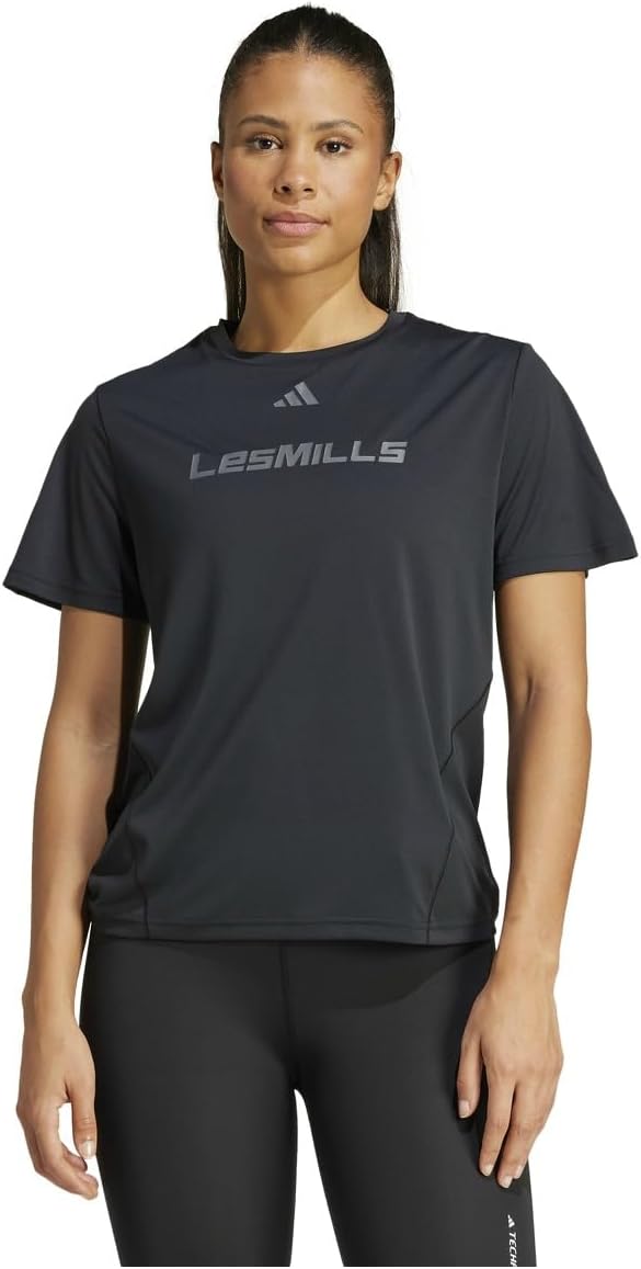 Tee-shirt de sport à manches courtes technique femme Adidas W LM G T Noir Gris