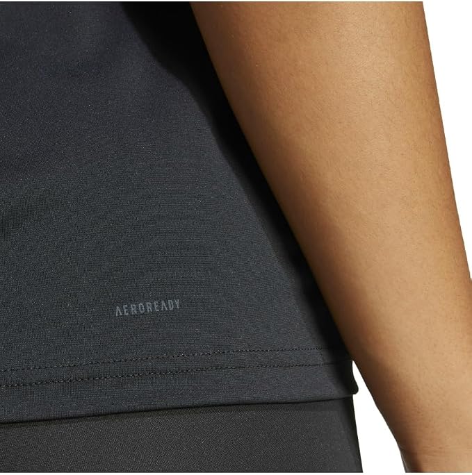 Tee-shirt de sport à manches courtes technique femme Adidas W LM G T Noir Gris 4