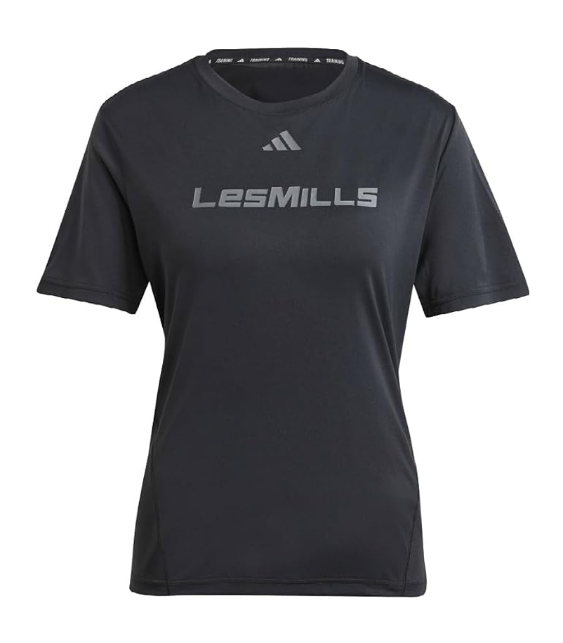 Tee-shirt de sport à manches courtes technique femme Adidas W LM G T Noir Gris 6