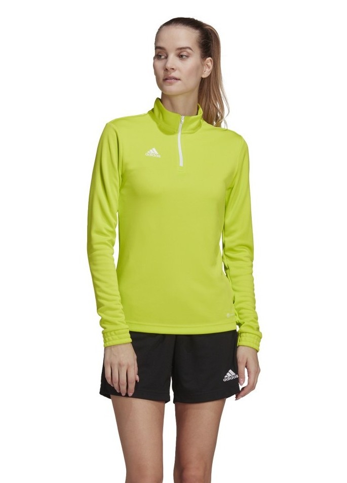 Haut de sport à manches longues 1-4 zip technique femme Adidas ENT22 TR TOP W Vert anis Blanc 7