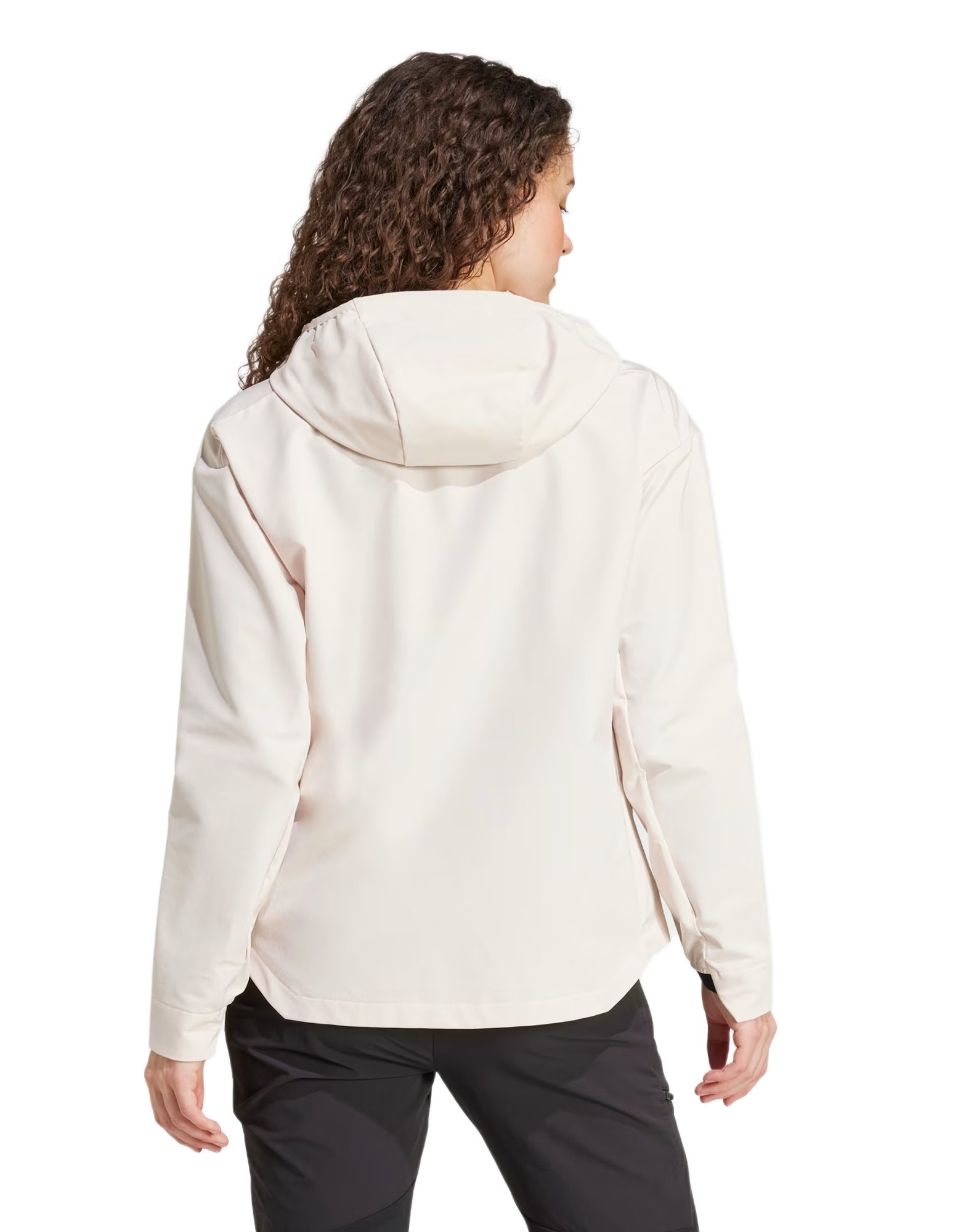 Veste coupe-vent de sport zippé technique femme Adidas W MT SOSH JA Rose pâle Blanc 2