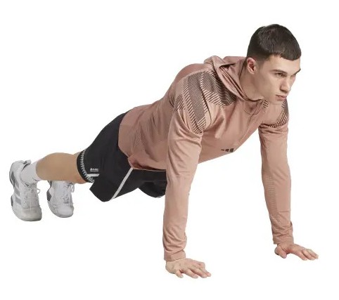 Haut dentraînement col zippé à capuche homme Adidas PS QUARTER ZIP Rose pâle Noir 4