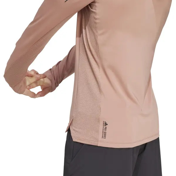 Haut dentraînement col zippé à capuche homme Adidas PS QUARTER ZIP Rose pâle Noir 6