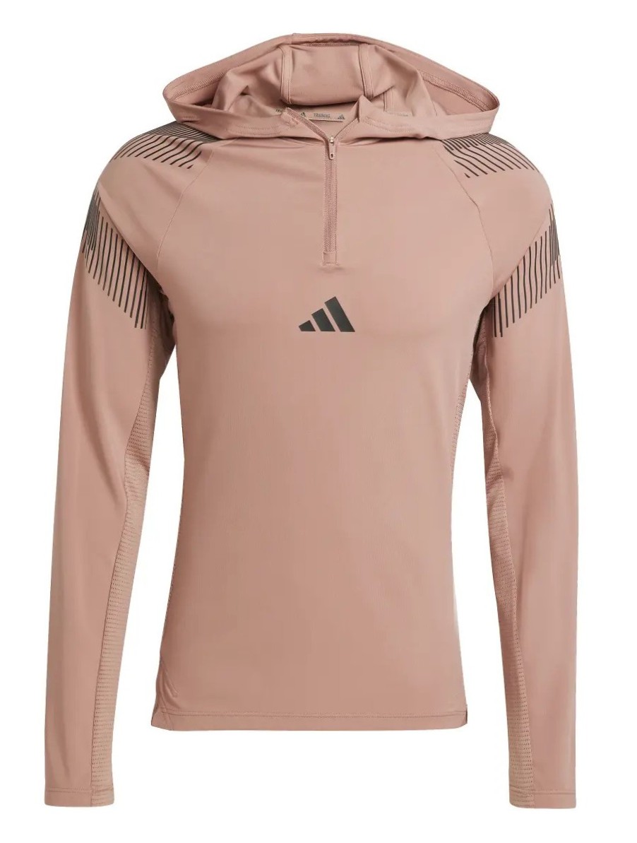 Haut dentraînement col zippé à capuche homme Adidas PS QUARTER ZIP Warcla Noir