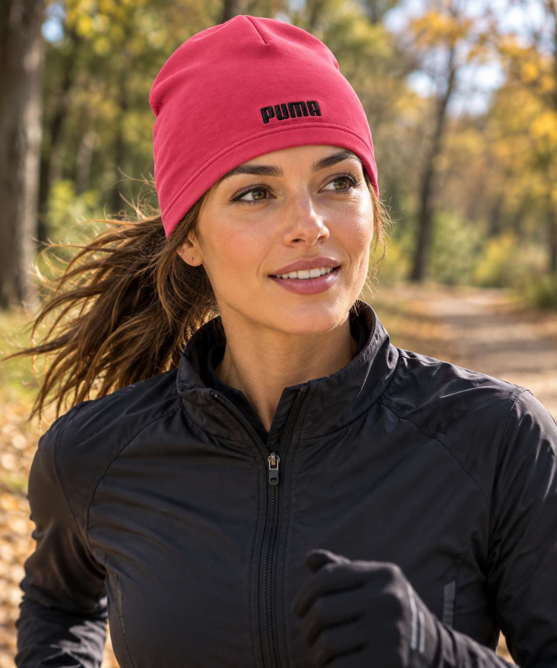 Bonnet doux et léger unisexe Puma Essentials Slouchy Cuffles rose (4)