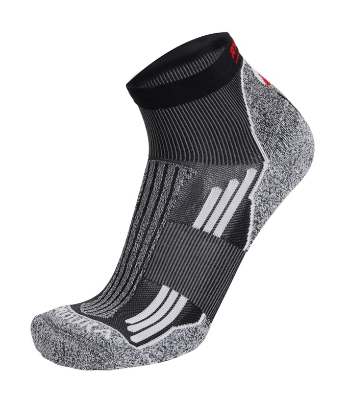 1091 Chaussettes tige courte marche-randonnée RYWAN NO LIMIT WALK COURTE RANDONNEE ENDURANCE Noir Gris Blanc