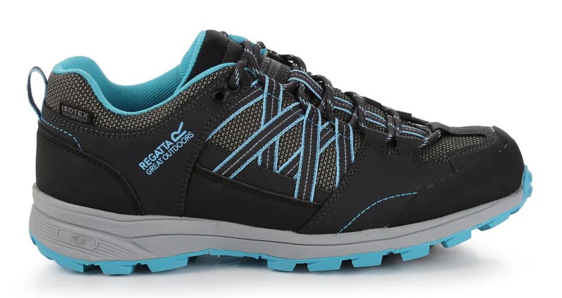 Chaussures marche femme Regatta LADY SAMARIS II LOW Noir Gris Bleu ciel 2