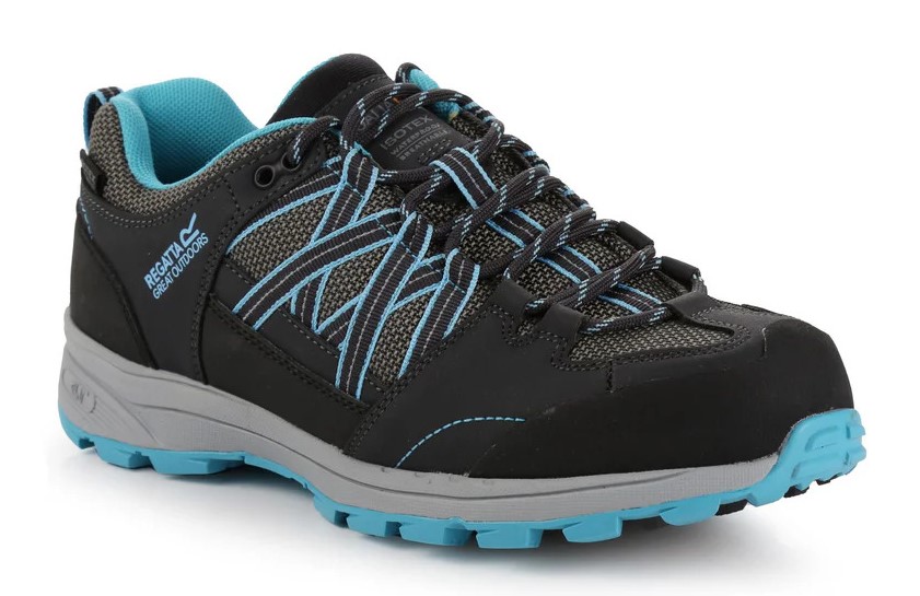 Chaussures marche femme Regatta LADY SAMARIS II LOW Noir Gris Bleu ciel