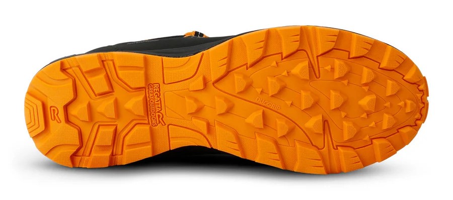 Chaussures marche homme Regatta SAMARIS LITE LOW Noir Orange flamme (4)