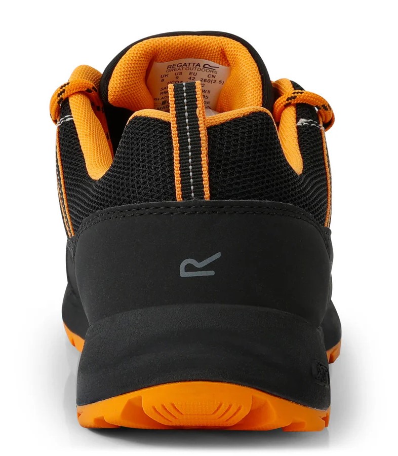 Chaussures marche homme Regatta SAMARIS LITE LOW Noir Orange flamme (3)