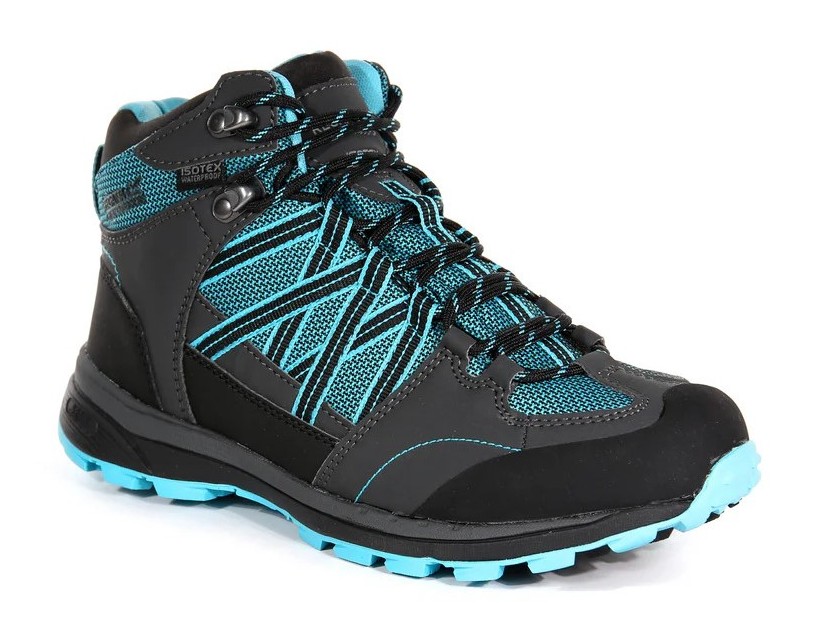 Chaussures marche femme Regatta LADY SAMARIS II MID Bleu azur Gris Noir