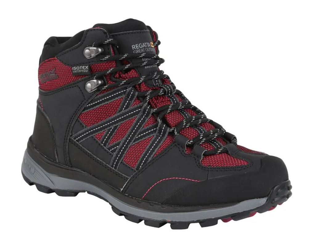 Chaussures marche femme Regatta LADY SAMARIS II MID Noir Gris Betterave