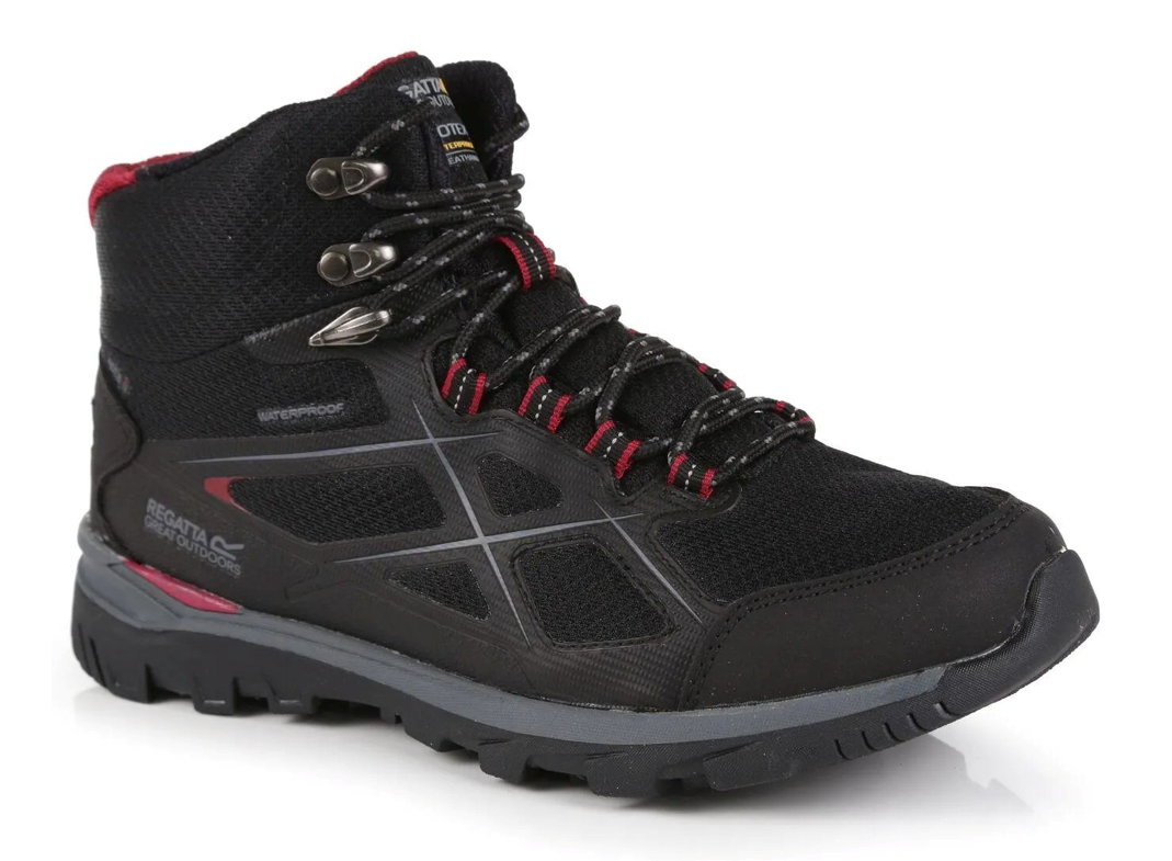 Chaussures marche femme Regatta LADY KOTA II MID Noir Betterave 1b