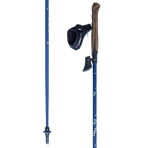 Bâtons marche nordique unisexe Lacal STICK CARBONE 40 Bleu Marron Noir 3