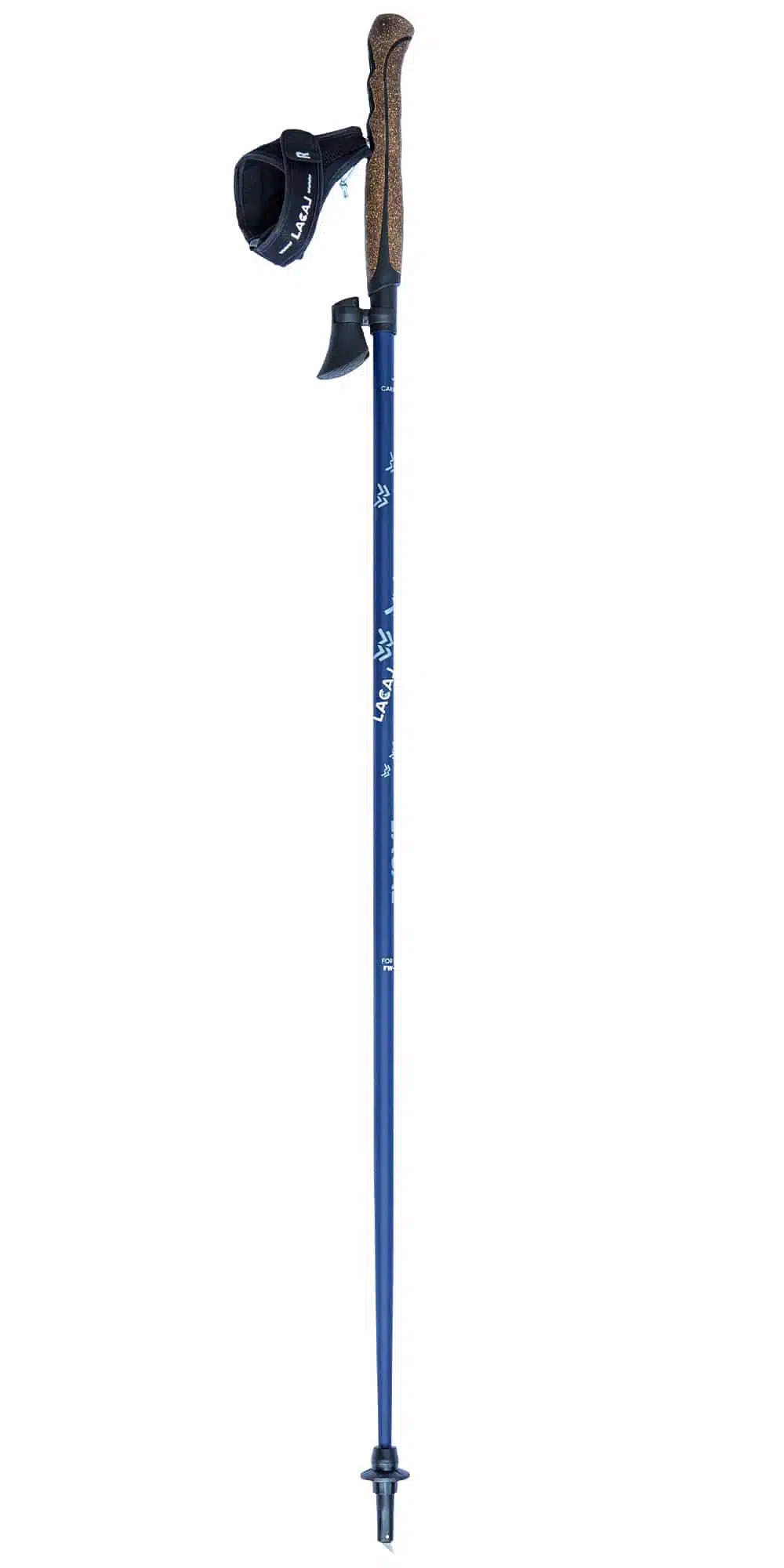 Bâtons marche nordique unisexe Lacal STICK CARBONE 40� Bleu Marron Noir