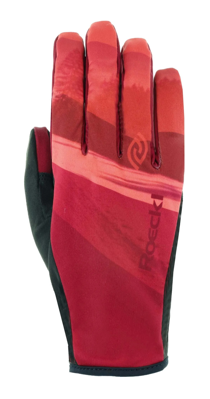 Gants polyvalents outdoor enfant-junior Roeckl Linghem Rouge Noir (1)