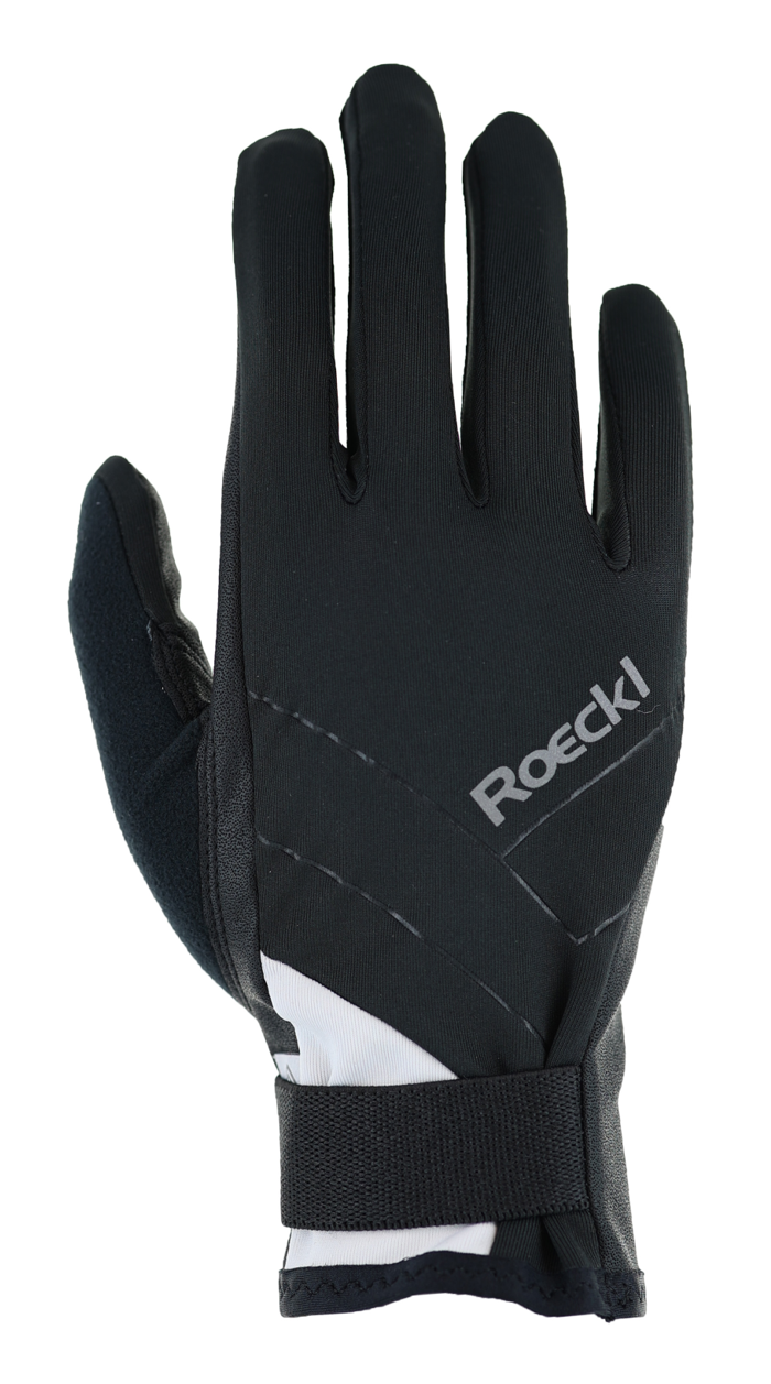 Gants polyvalents outdoor unisexe Roeckl Lillby Noir Blanc (1)