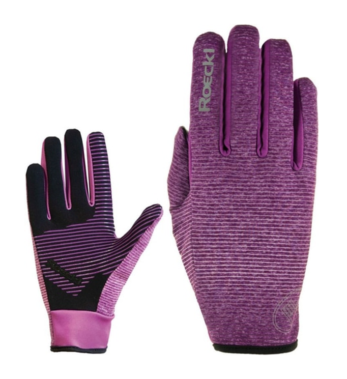 Gants polyvalents outdoor unisexe Roeckl Java Violet Noir (1)