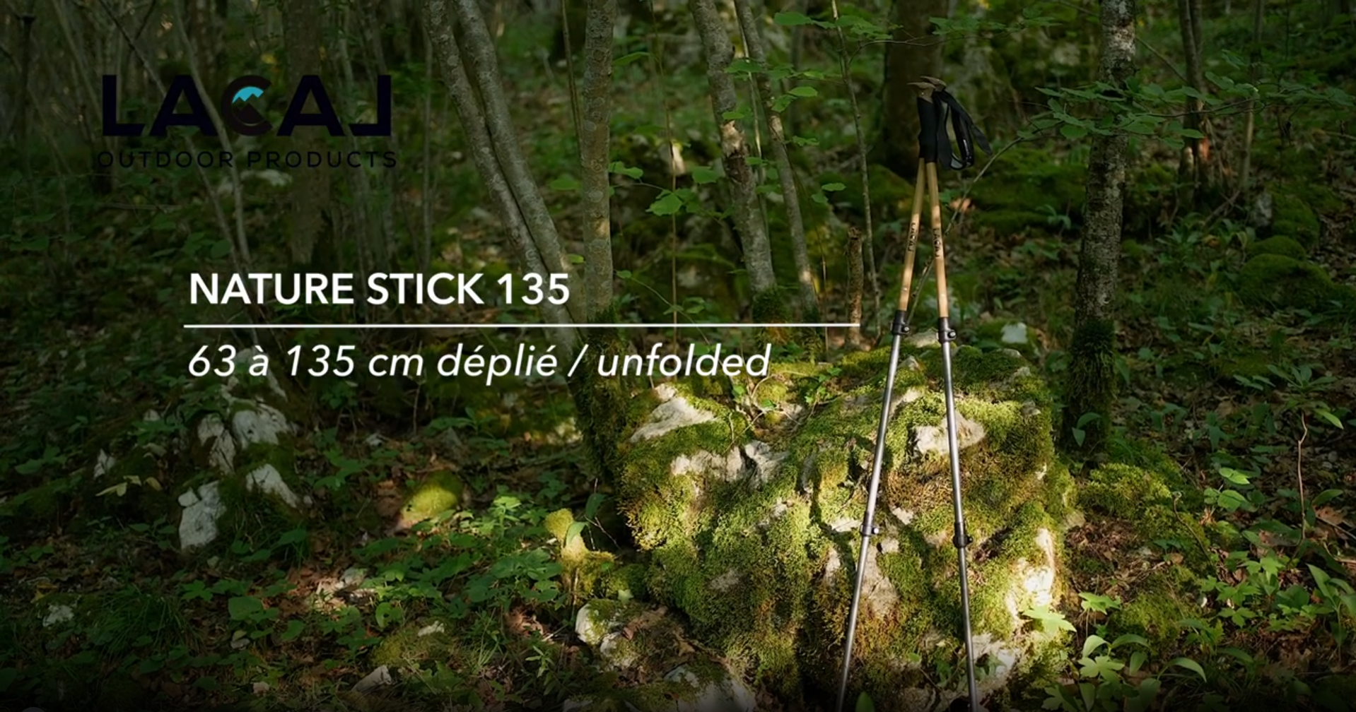 Bâtons randonnée télescopiques unisexe Lacal Nature Stick 135 Bois Noir (8)