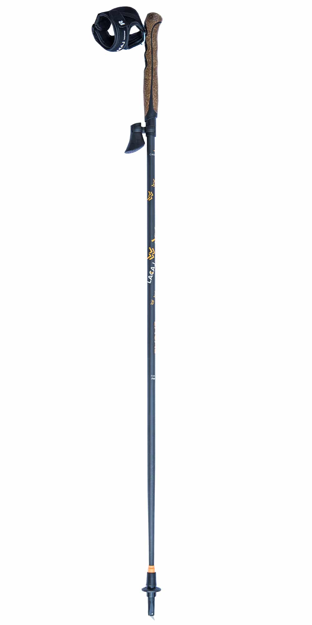 Bâtons marche nordique unisexe Lacal STICK CARBONE 100� Noir Marron Jaune