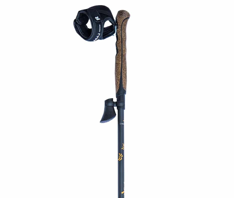 Bâtons marche nordique unisexe Lacal STICK CARBONE 100� Noir Marron Jaune - Copie