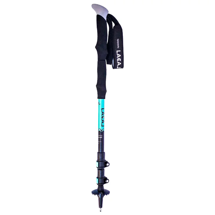 Bâtons randonnée unisexe Lacal ALU STICK 125 Bleu turquoise Noir 4