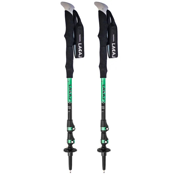 Bâtons randonnée unisexe Lacal ALU STICK LIGHT 125 Vert Noir 3