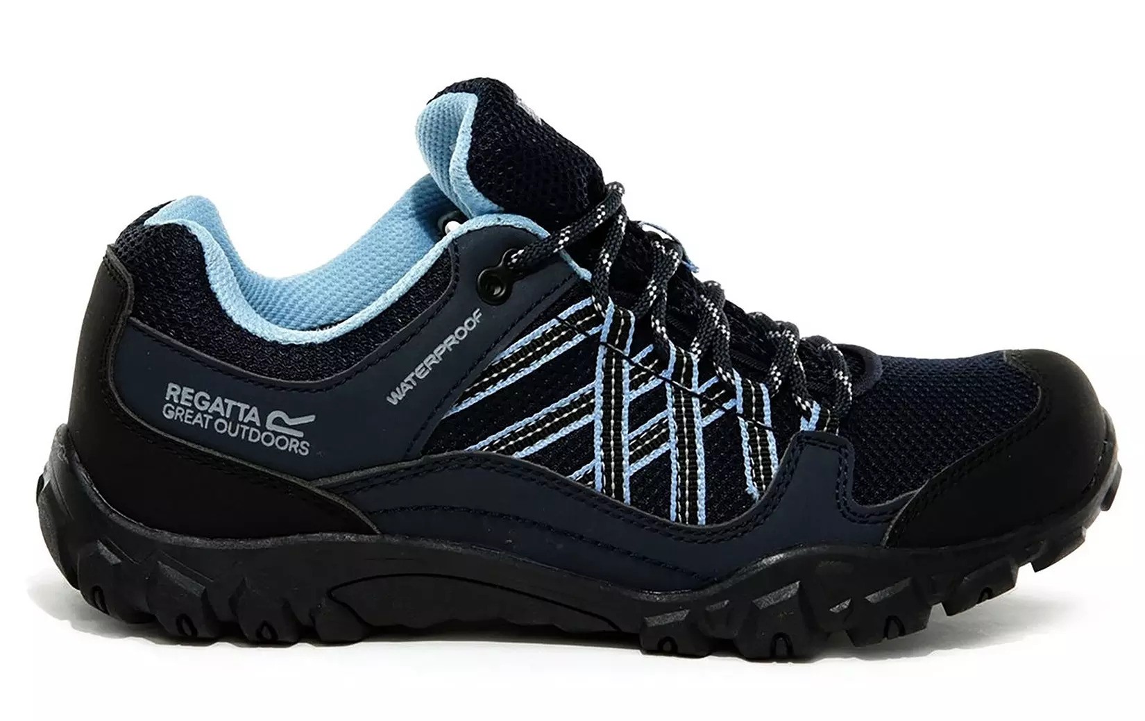 Chaussures marche femme Regatta LADY EDGEPOINT III WP Bleu marine Bleu ciel Noir