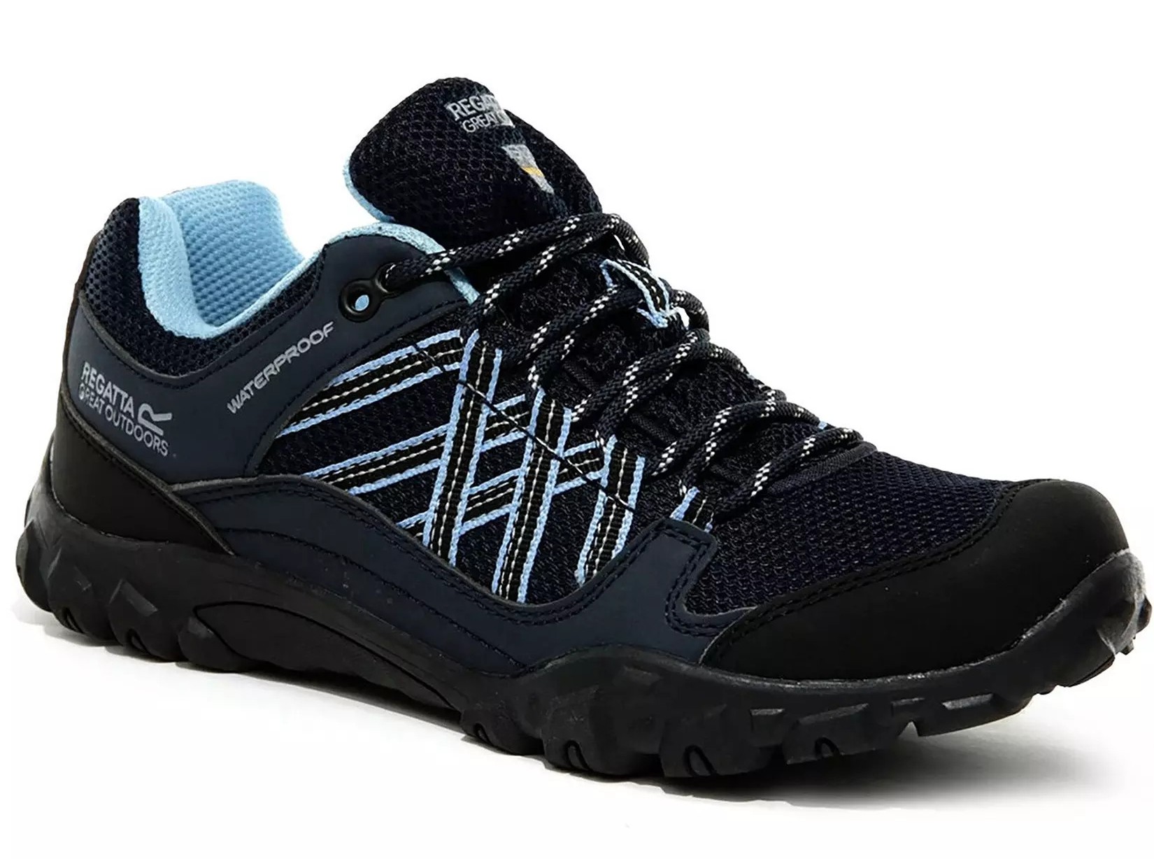 Chaussures marche femme Regatta LADY EDGEPOINT III WP Bleu marine Bleu ciel Noir 4