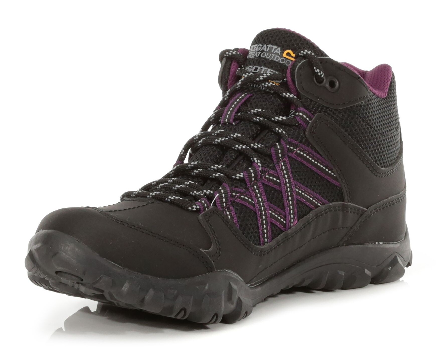 Chaussures marche femme Regatta LADY EDGEPOINT MID WP Noir Prune 3