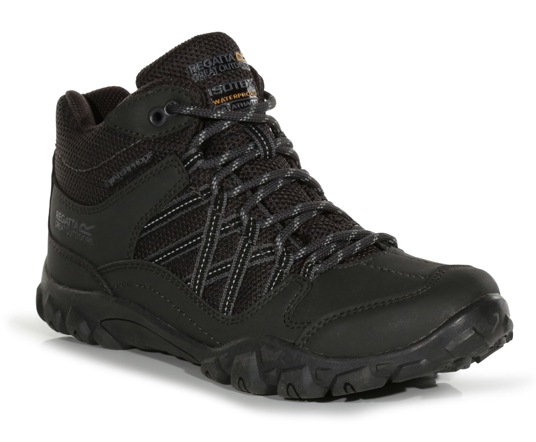 Chaussures marche femme Regatta LADY EDGEPOINT MID WP Noir Granite Cendre 2