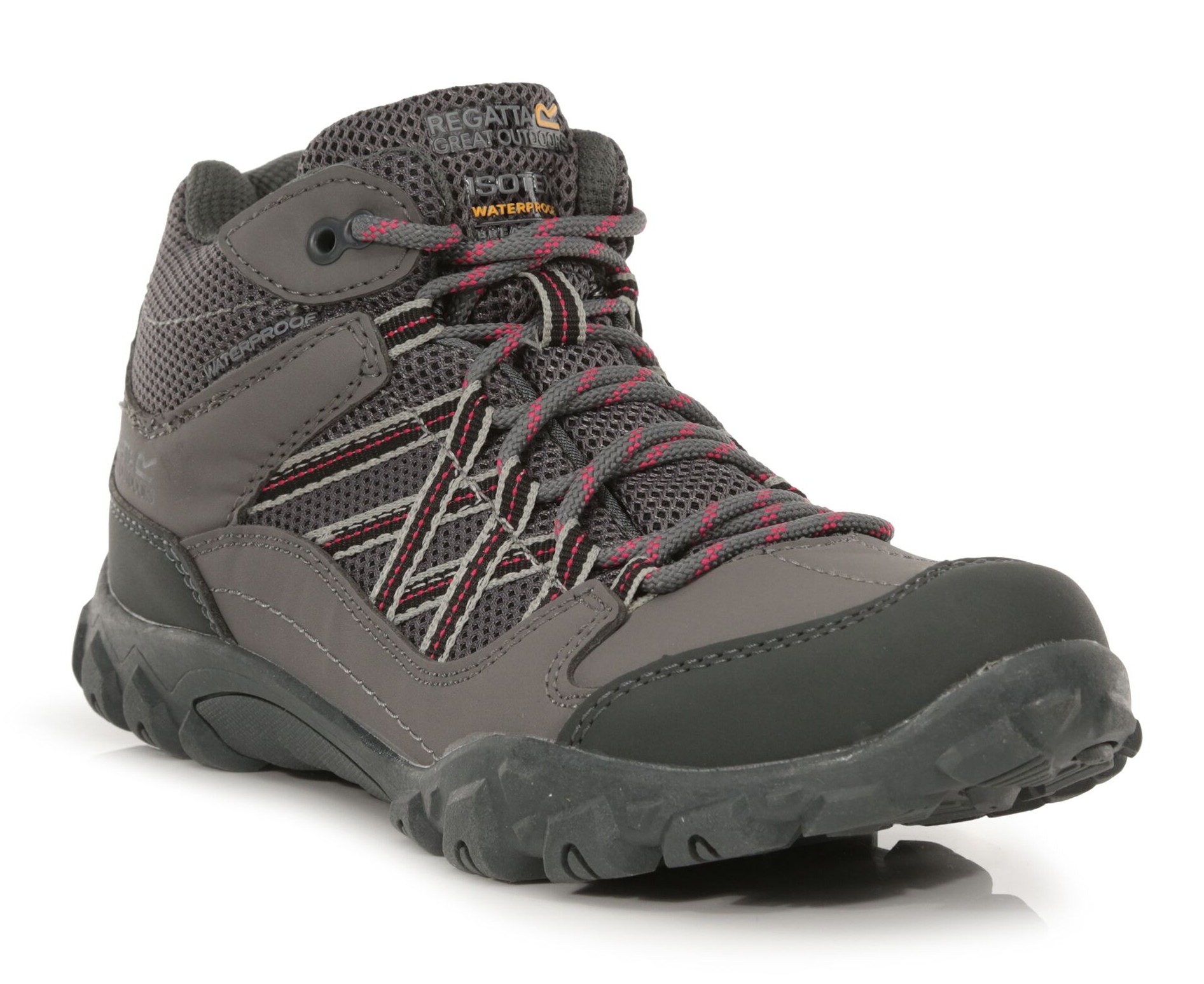 Chaussures marche femme Regatta LADY EDGEPOINT MID WP Granite Noir Rose duchess 2
