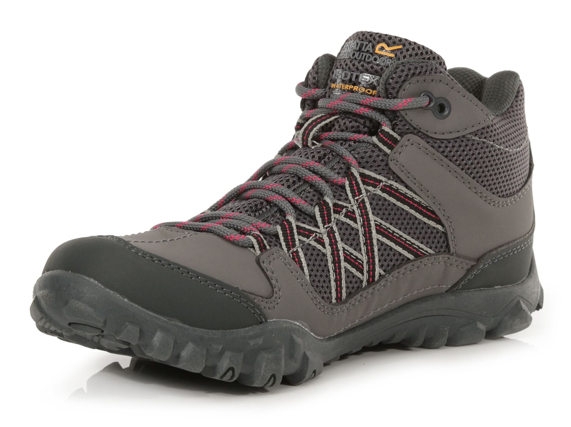 Chaussures marche femme Regatta LADY EDGEPOINT MID WP Granite Noir Rose duchess 3