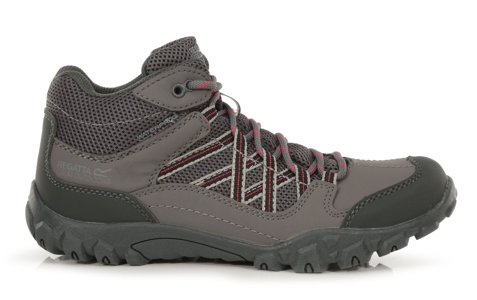 Chaussures marche femme Regatta LADY EDGEPOINT MID WP Granite Noir Rose duchess